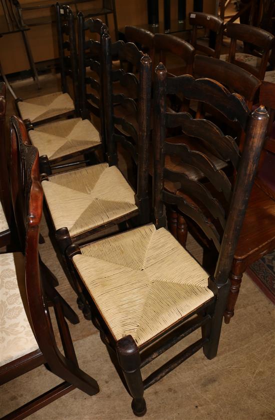 4 ladderback chairs